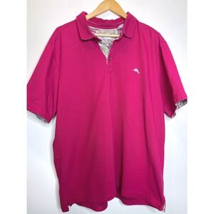Tommy Bahama Island Zone Fuchsia Pink Mens Polo Shirt Golf XXL